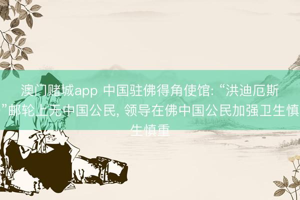 澳门赌城app 中国驻佛得角使馆: “洪迪厄斯号”邮轮上无中国公民， 领导在佛中国公民加强卫生慎重