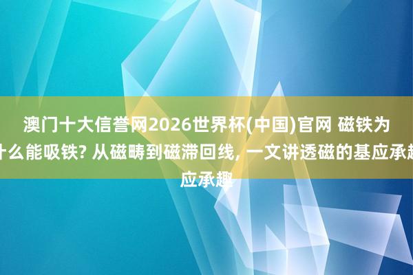澳门十大信誉网2026世界杯(中国)官网 磁铁为什么能吸铁? 从磁畴到磁滞回线, 一文讲透磁的基应承趣