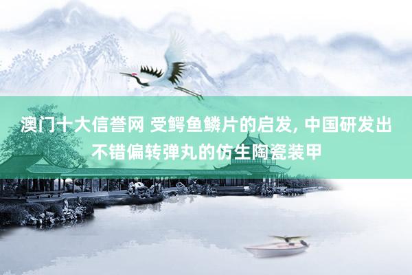 澳门十大信誉网 受鳄鱼鳞片的启发, 中国研发出不错偏转弹丸的仿生陶瓷装甲