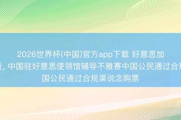 2026世界杯(中国)官方app下载 好意思加墨宇宙杯邻近, 中国驻好意思使领馆辅导不雅赛中国公民通过合规渠说念购票