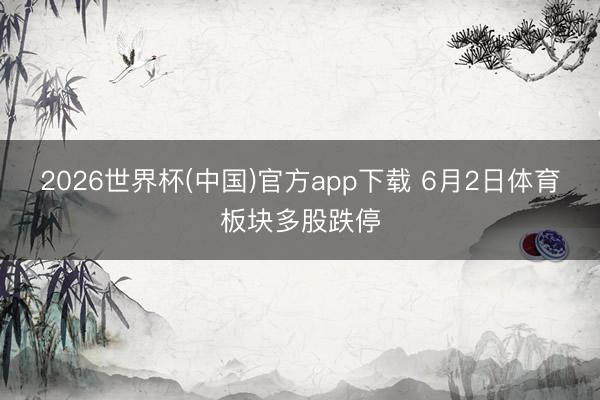 2026世界杯(中国)官方app下载 6月2日体育板块多股跌停