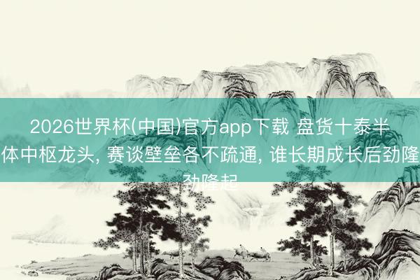 2026世界杯(中国)官方app下载 盘货十泰半导体中枢龙头, 赛谈壁垒各不疏通, 谁长期成长后劲隆起